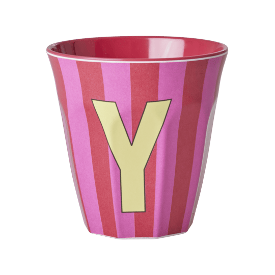 Melamine Striped Tumbler Pink-Y