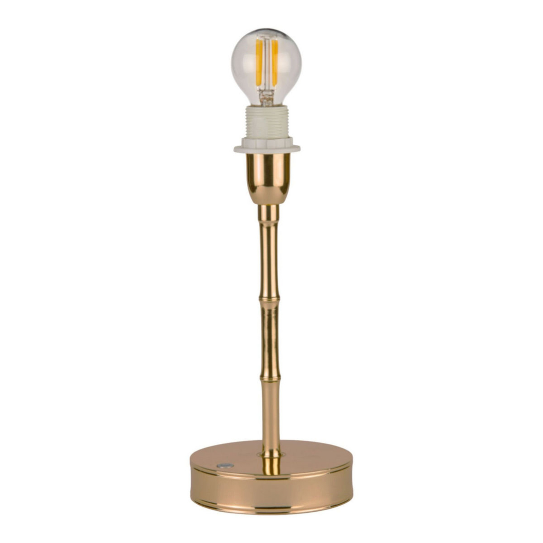 Bamboo LED Lamp Base in a refined matt gold finish