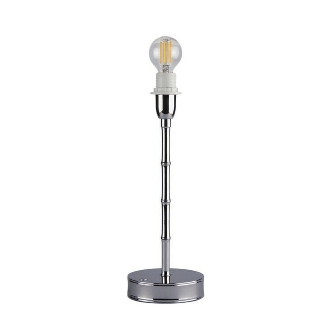 Bamboo LED Lamp Base in a refined silver finish