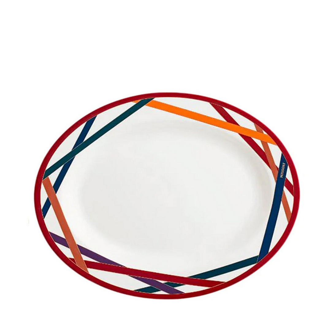 Nastri Çok Renkli Oval Servis Tabağı 36 Cm