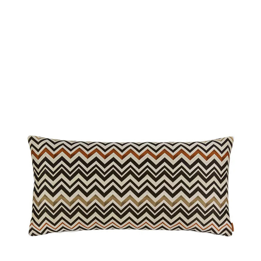 Belfast 160 Siyah Çok Renkli Zigzag Desenli Dekoratif Yastık 30 x 60 cm