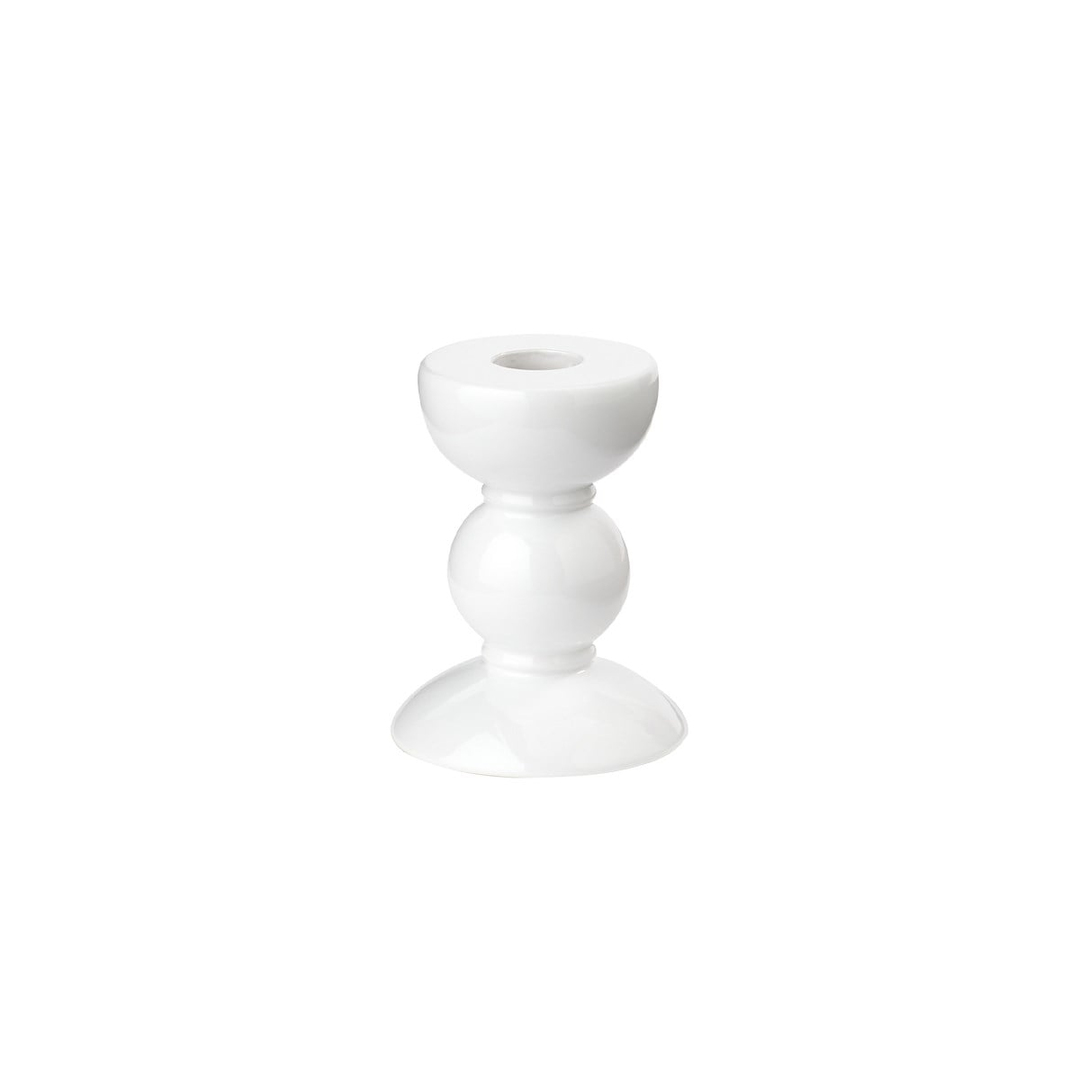 Bobbin Beyaz Dekoratif Şamdan 10 Cm