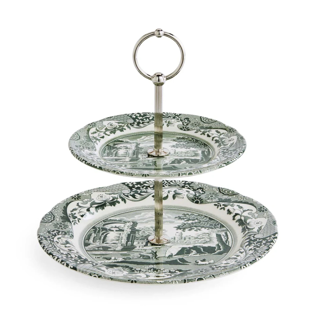 Spode Heritage Green Italian 2 katlı servis