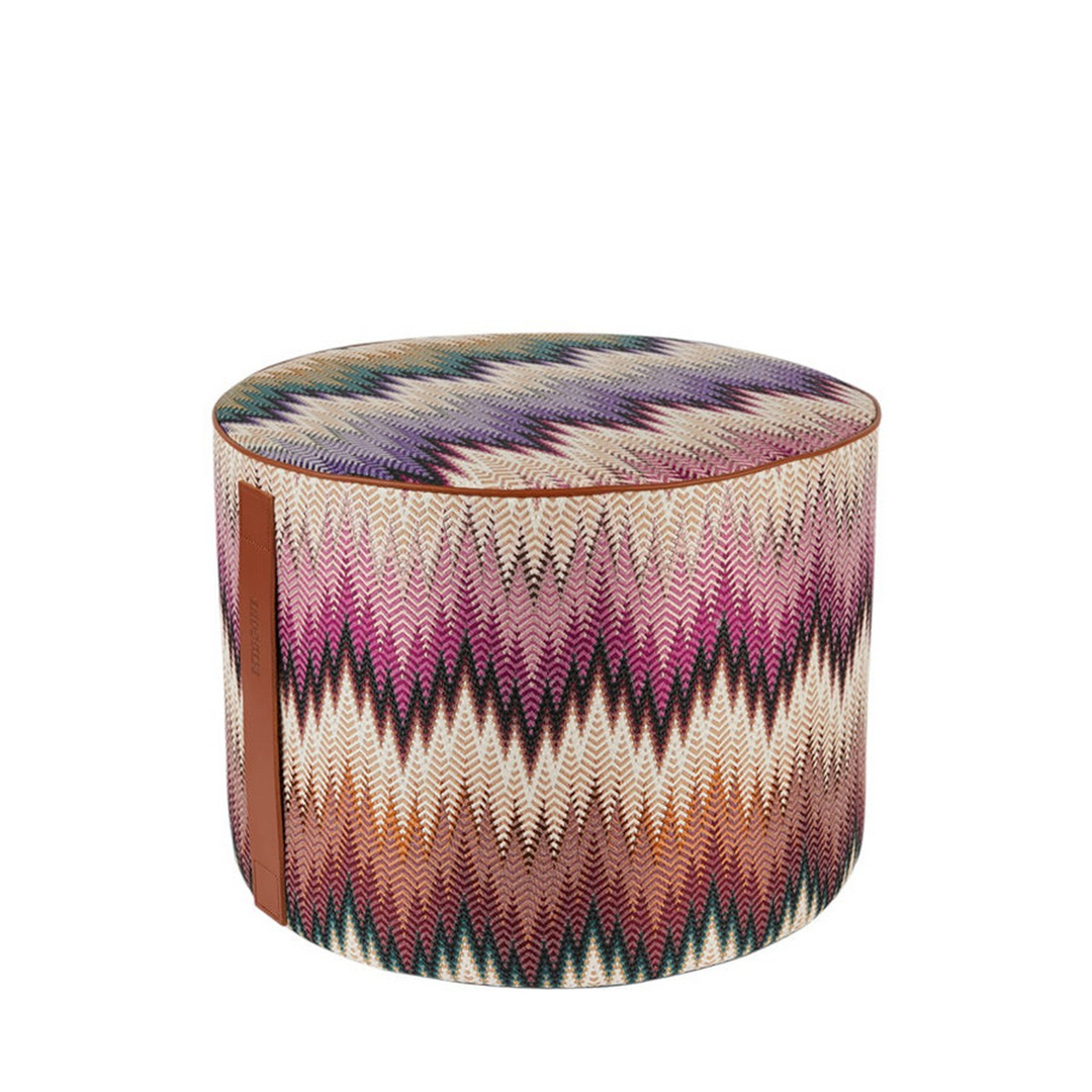 Phrae 100  Pembe Çok Renkli Silindir Puf 40x30