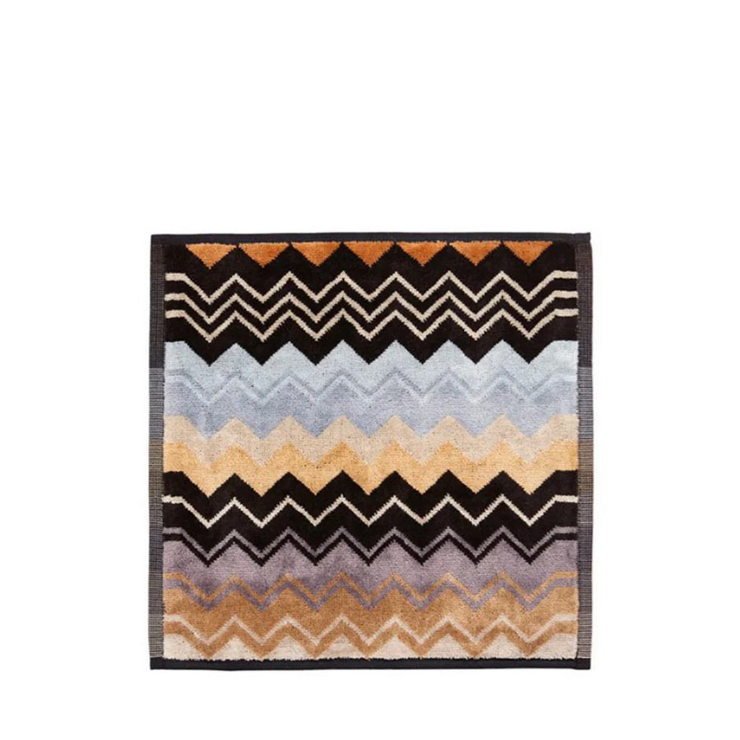 Giacomo 160 Black Multicolor Zigzag Patterned Hand Towel