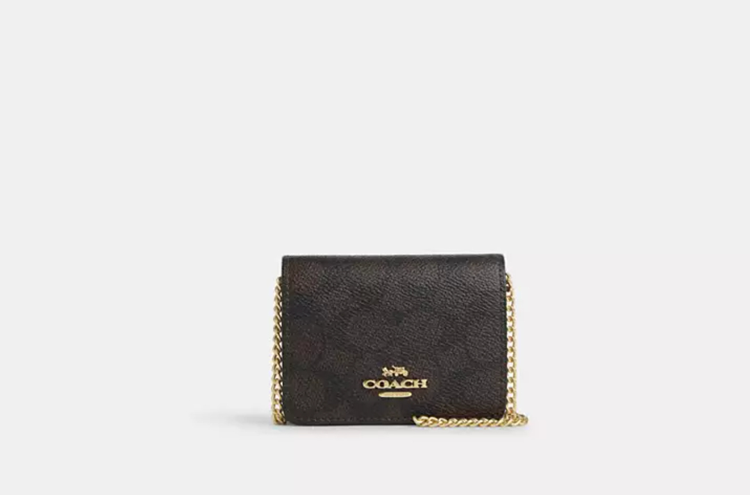 Coach Monogram Zincirli Mini Çapraz Çanta