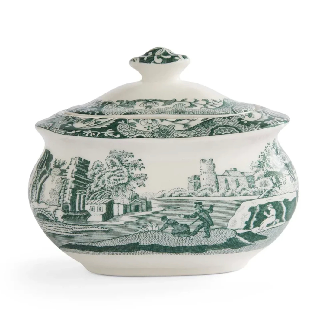 Spode Heritage Green Italian Şekerlik - Kapaklı