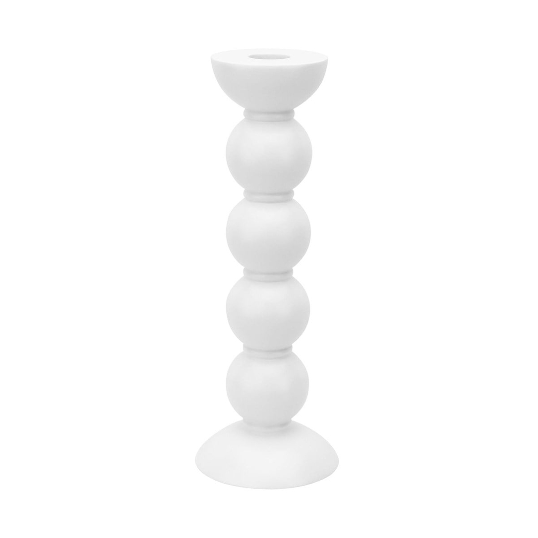 Bobbin Beyaz Dekoratif Şamdan 24 Cm