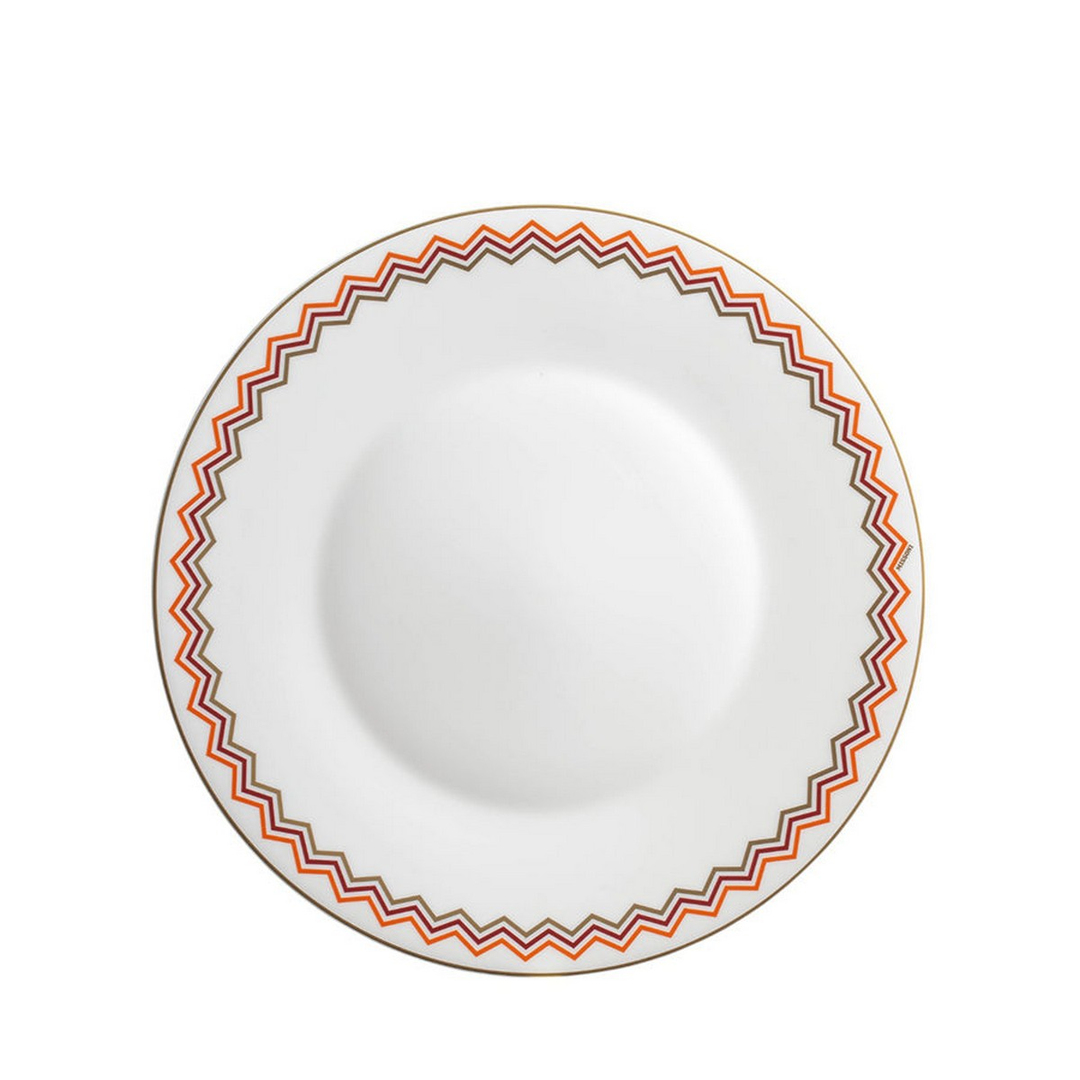 Iconic Turuncu Bordo Porselen Servis Tabağı & Supla 32 cm