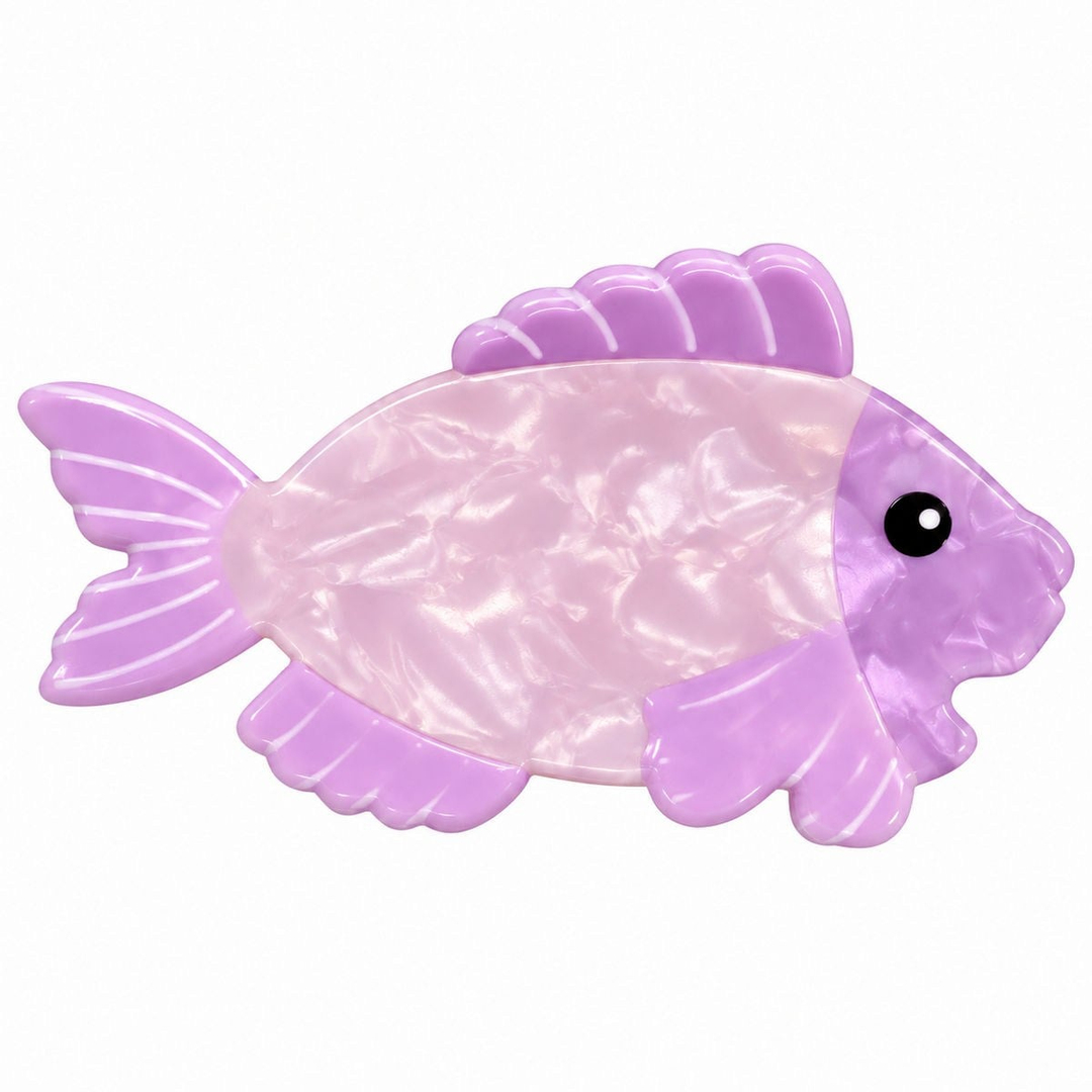 Lilac Fish Akrilik Kıskaçlı Toka