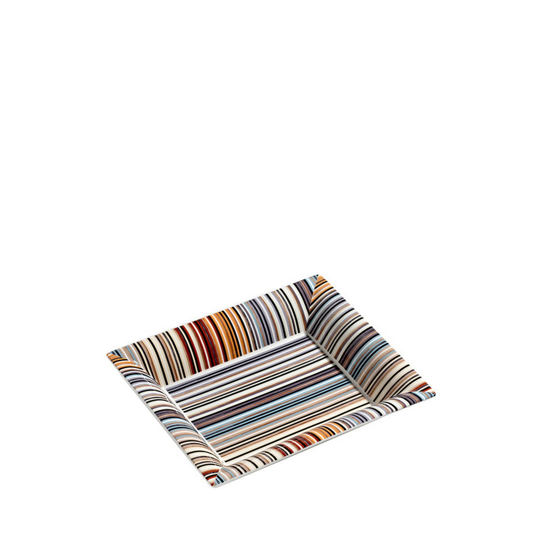 Stripes Jenkins 148 Kahve Bej Dikdörtgen Dekoratif Tabak 20x16 cm