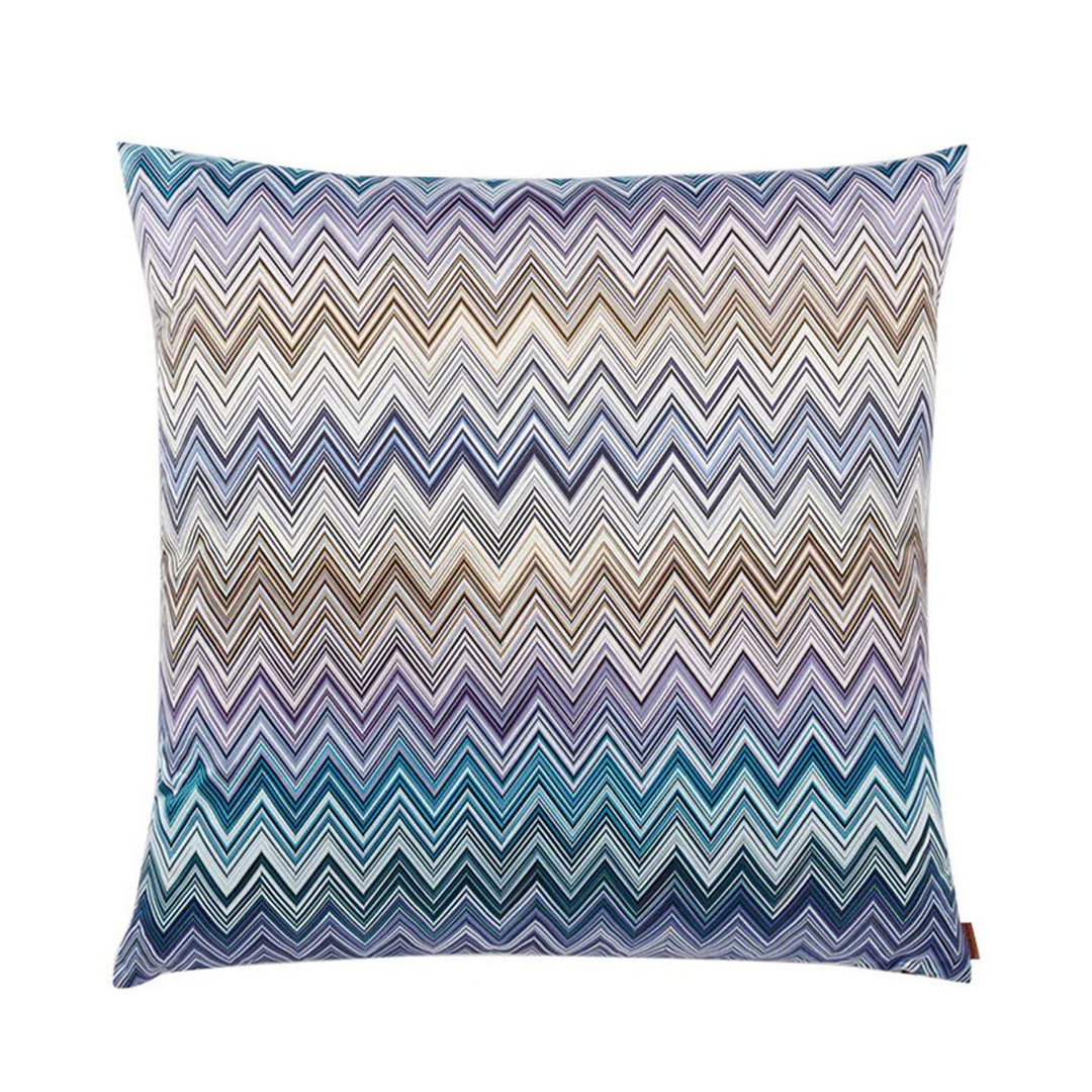 Jarris 150 Mavi Çok Renkli Zigzag Desenli Dekoratif Yastık 60 x 60 cm