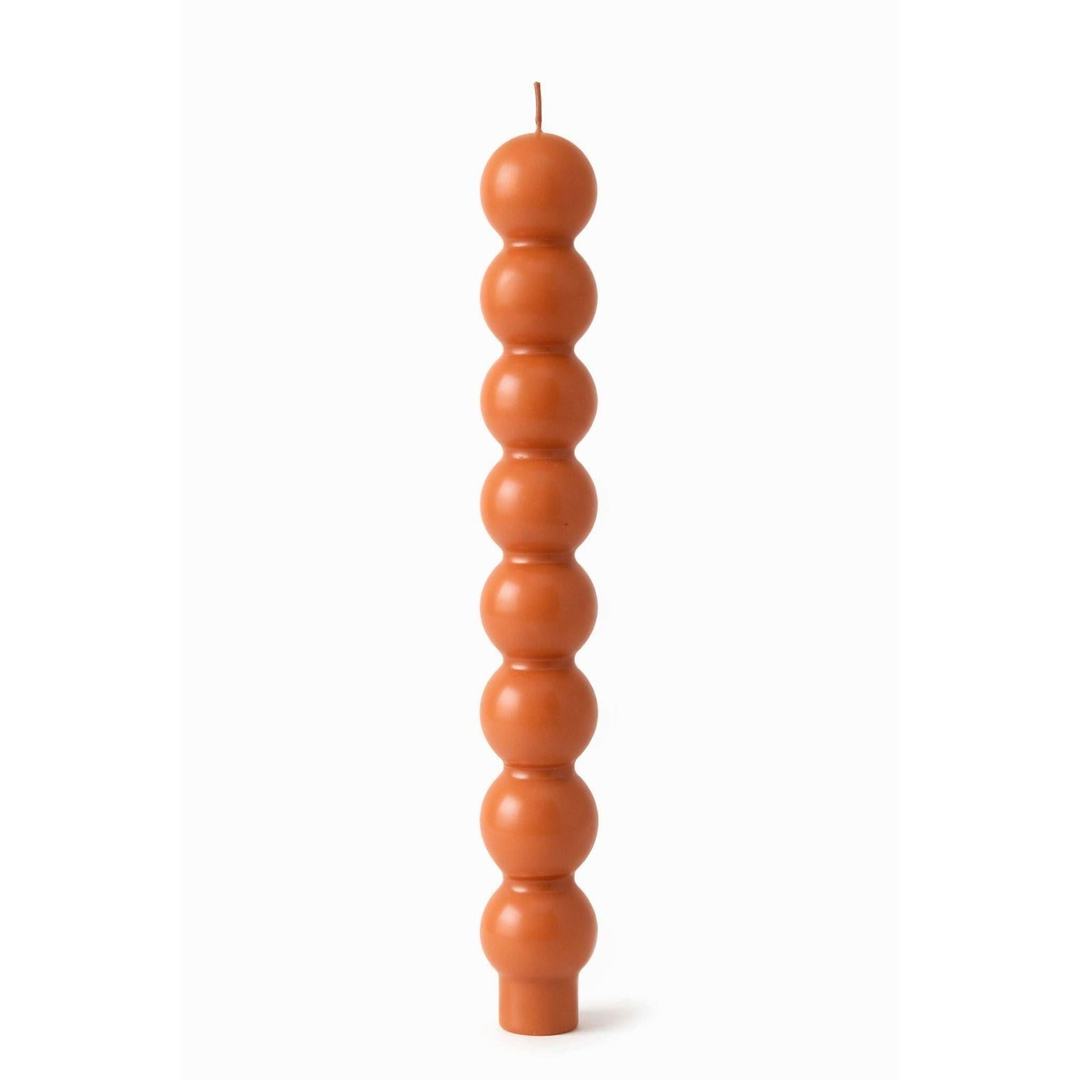 Top Şamdan Mum - Turuncu Mat 24 cm 