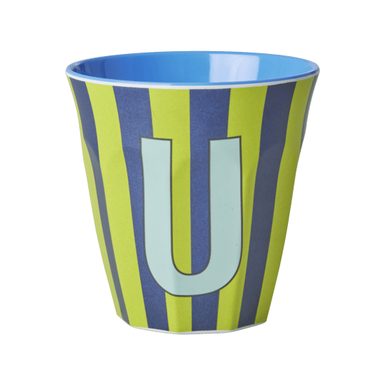 Melamine Striped Tumbler Blue - U