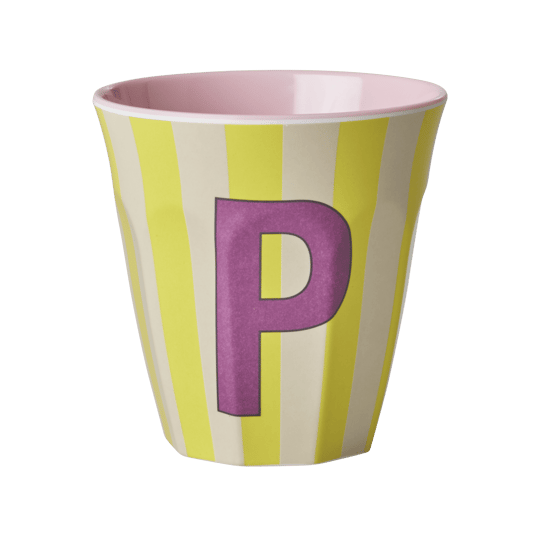 Melamine Striped Tumbler Yellow - P