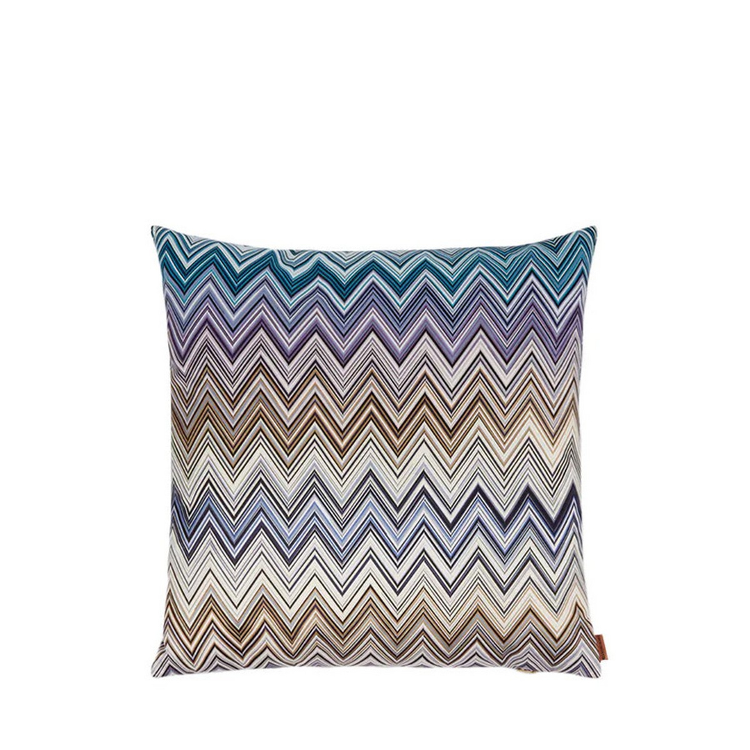 Jarris 150 Mavi Çok Renkli Zigzag Desenli Dekoratif Yastık 40 x 40 cm