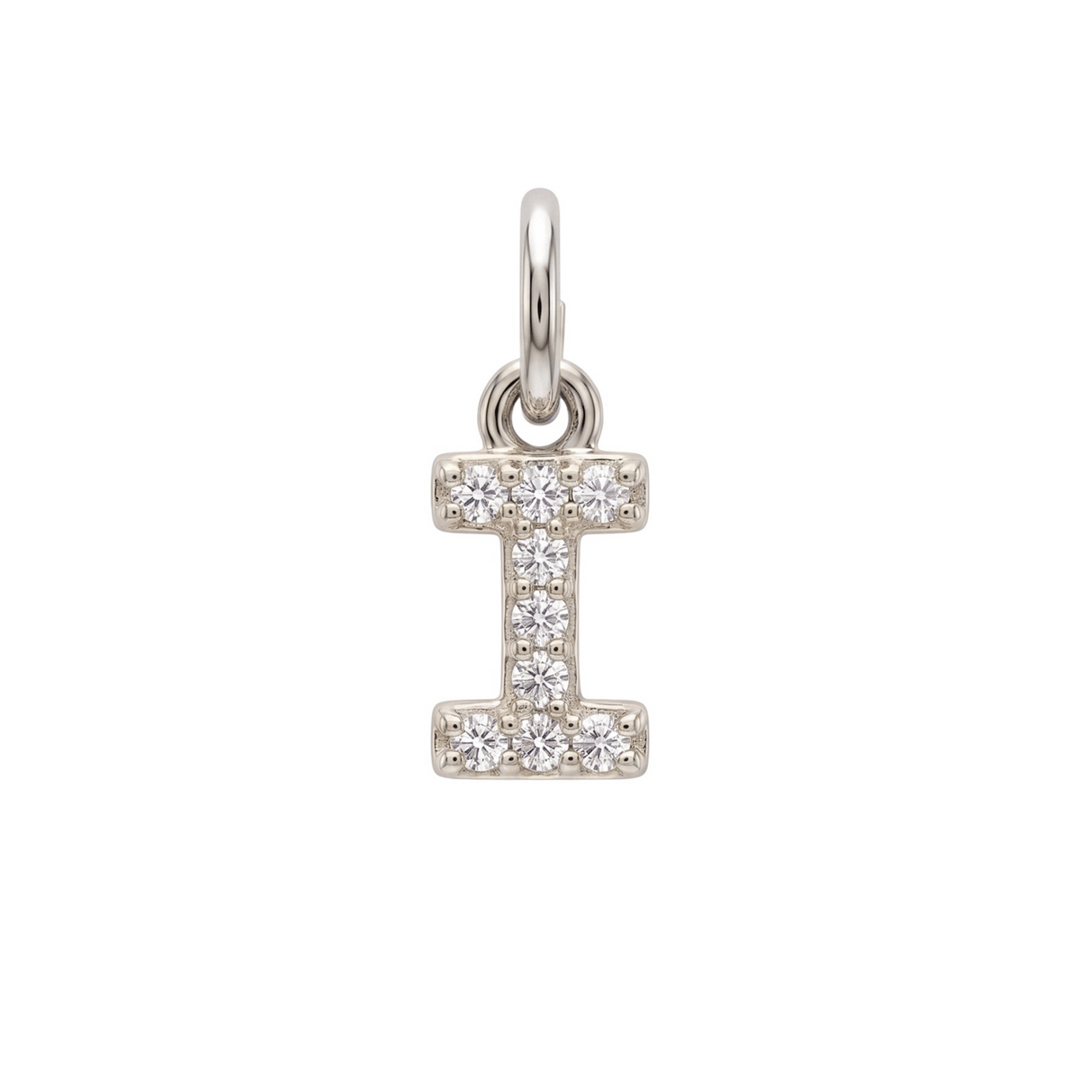 Letter I Charm - Silver