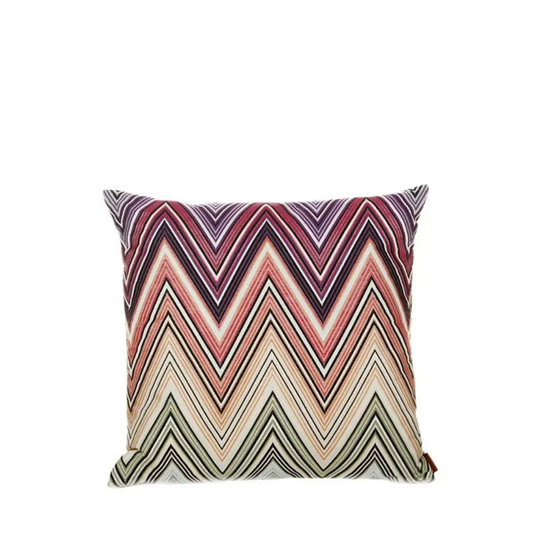 Kew 170 Turkuaz Çok Renkli Zigzag Desenli Dekoratif Yastık 40 x 40 cm