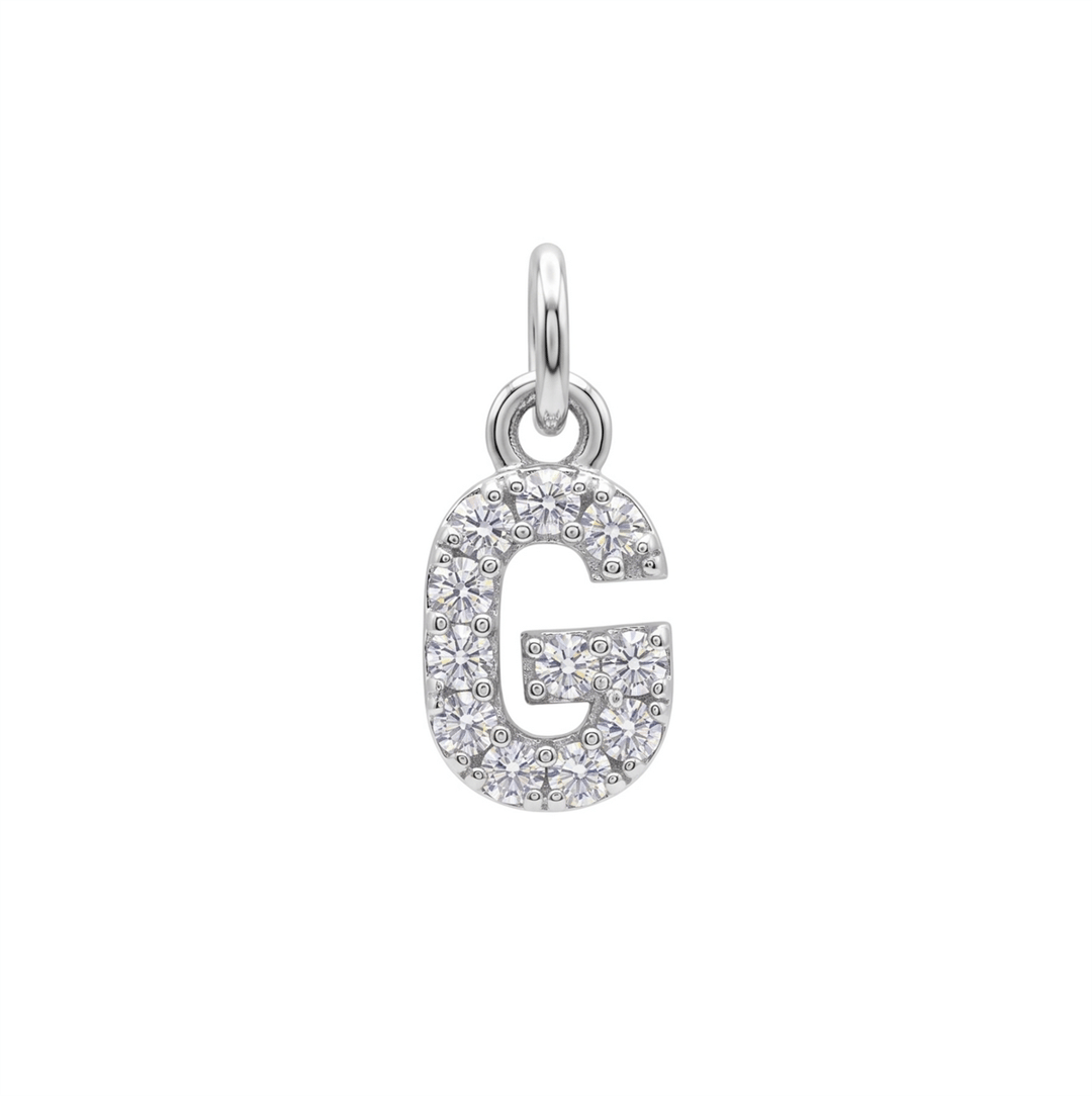 Letter G Charm - Silver