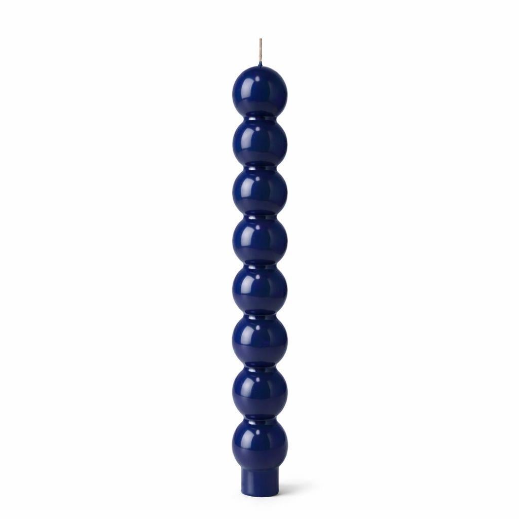 Top Şamdan Mum- Lacivert Parlak 24 cm