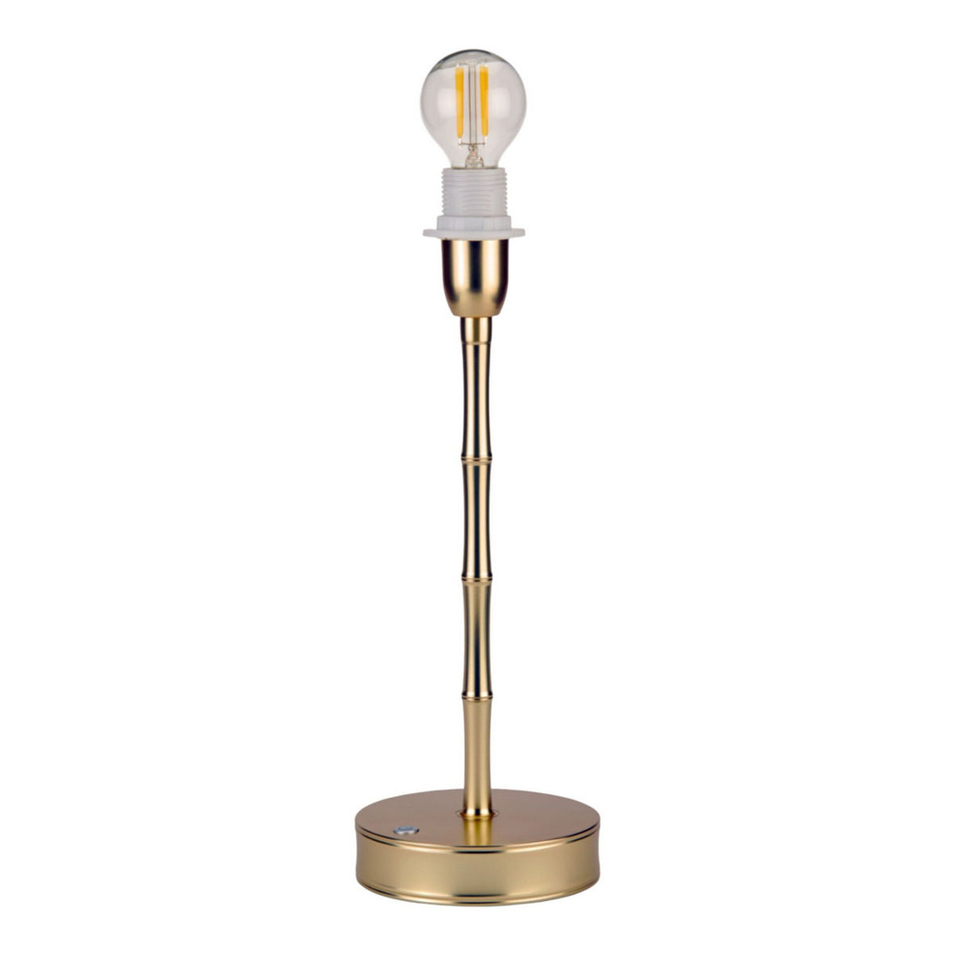 Bamboo LED Lamp Base in a refined matt gold