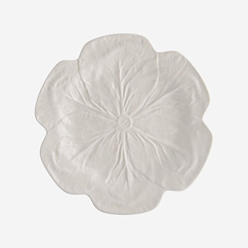 BORDALLO PINHEIRO Cabbage Beyaz Seramik Yemek Tabağı 26,5 Cm