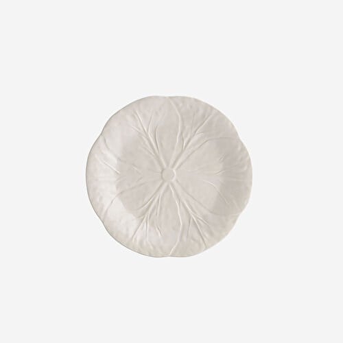 BORDALLO PINHEIRO Cabbage Beyaz Seramik Pasta Tabağı 19 Cm