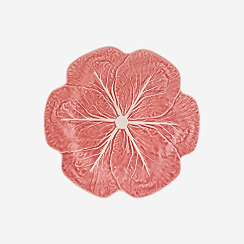 BORDALLO PINHEIRO Cabbage Pembe Seramik Yemek Tabağı 26,5 Cm