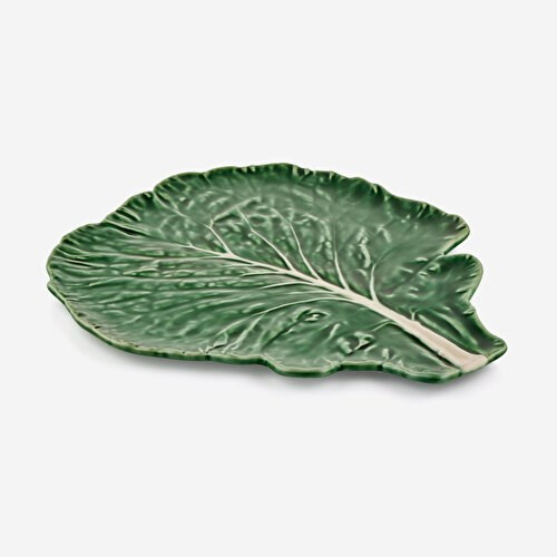 Bordallo Pinheiro Cabbage Yeşil Seramik Servis Tabağı 39,5 Cm