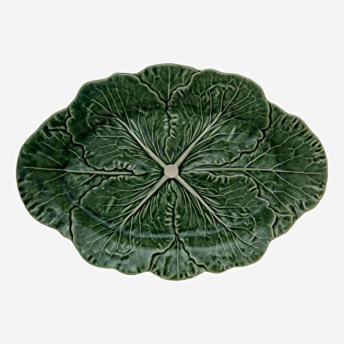 BORDALLO PINHEIRO Cabbage Yeşil Seramik Servis Tabağı 37,5 Cm