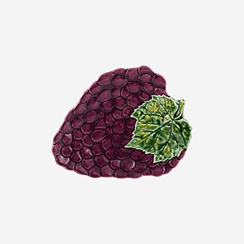 BORDALLO PINHEIRO Grapes Mor Seramik Servis Tabağı 23 Cm