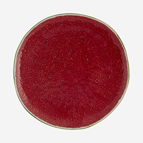 BORDALLO PINHEIRO Watermelon Kırmızı Seramik Servis Tabağı 43 Cm