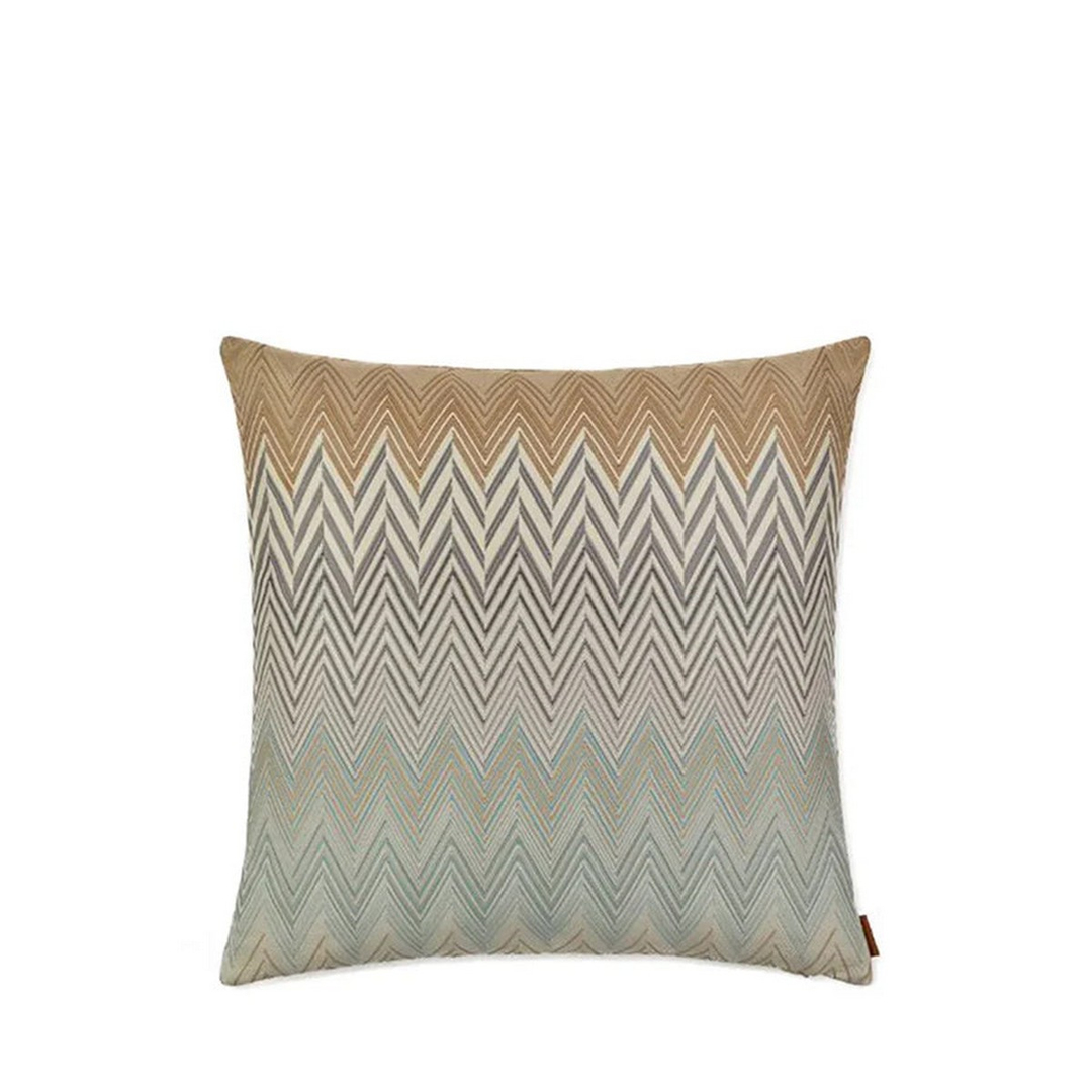 Bastia Bej Çok Renkli Zigzag Desenli Dekoratif Yastık 40 x 40 cm