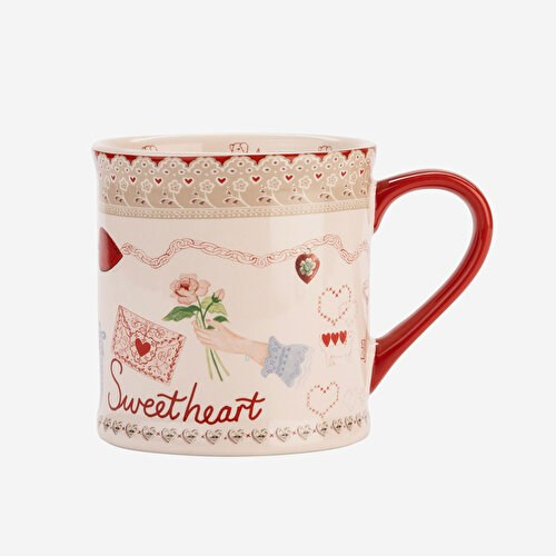 CATH KIDSTON Love Notes Kırmızı Stoneware Kupa 375 Ml