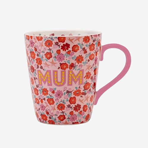 CATH KIDSTON Mum Çiçekli Pembe Stoneware Kupa 375 Ml