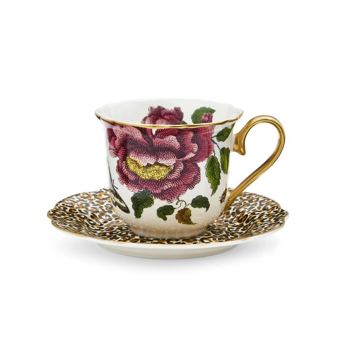 Creatures of Curiosity Fluted (White/Leopard) çay fincanı