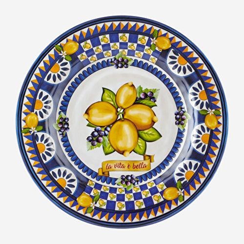 Chiara Alessi Capri Mavi Melamin Yemek Tabağı 28 Cm