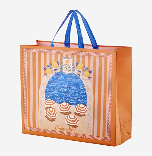 Chiara Alessi Cote D Azur Turuncu Alışveriş Çantası 22 Cm