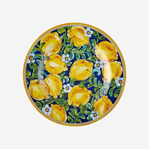 Chiara Alessi Limoncello Mavi Melamin Kahvaltı Tabağı 23 Cm