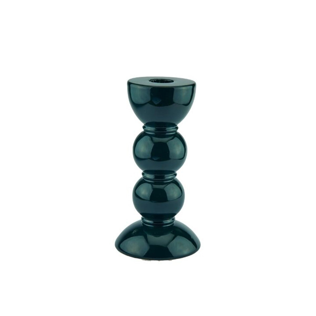 Bobbin Yeşil Dekoratif Şamdan 14 Cm