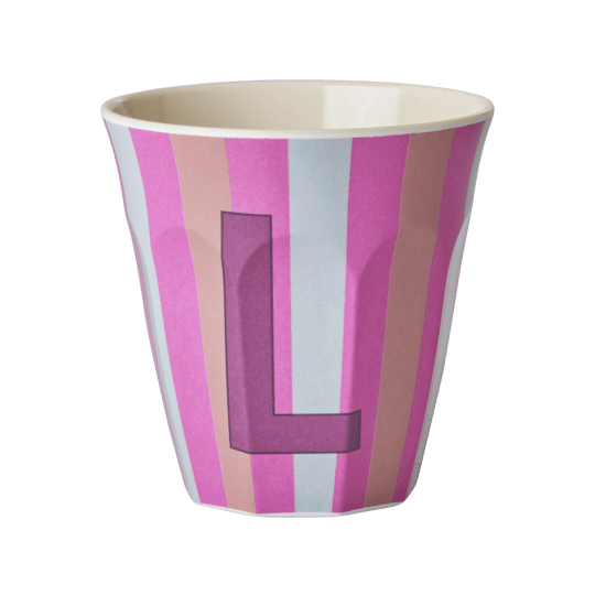 Melamine Striped Tumbler Purple - L
