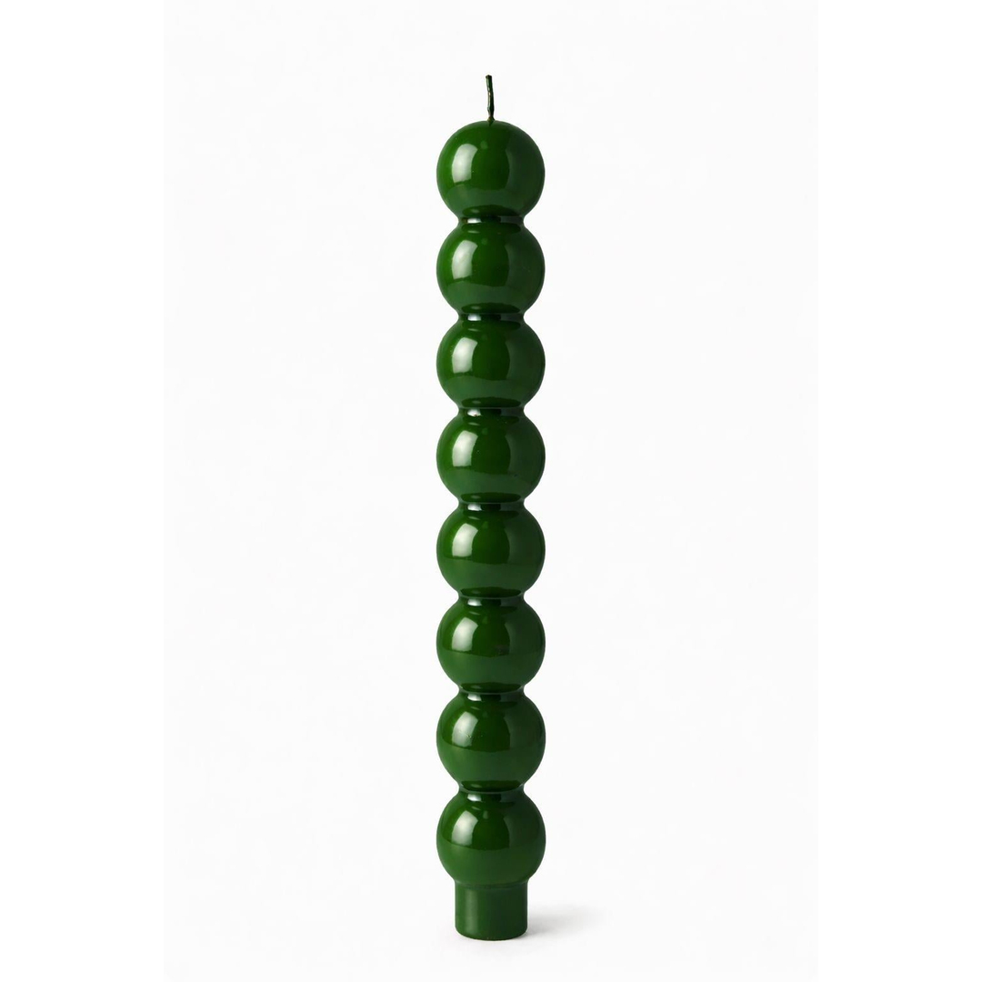 Top Şamdan Mum -  Timbo Yeşili Parlak 24 cm