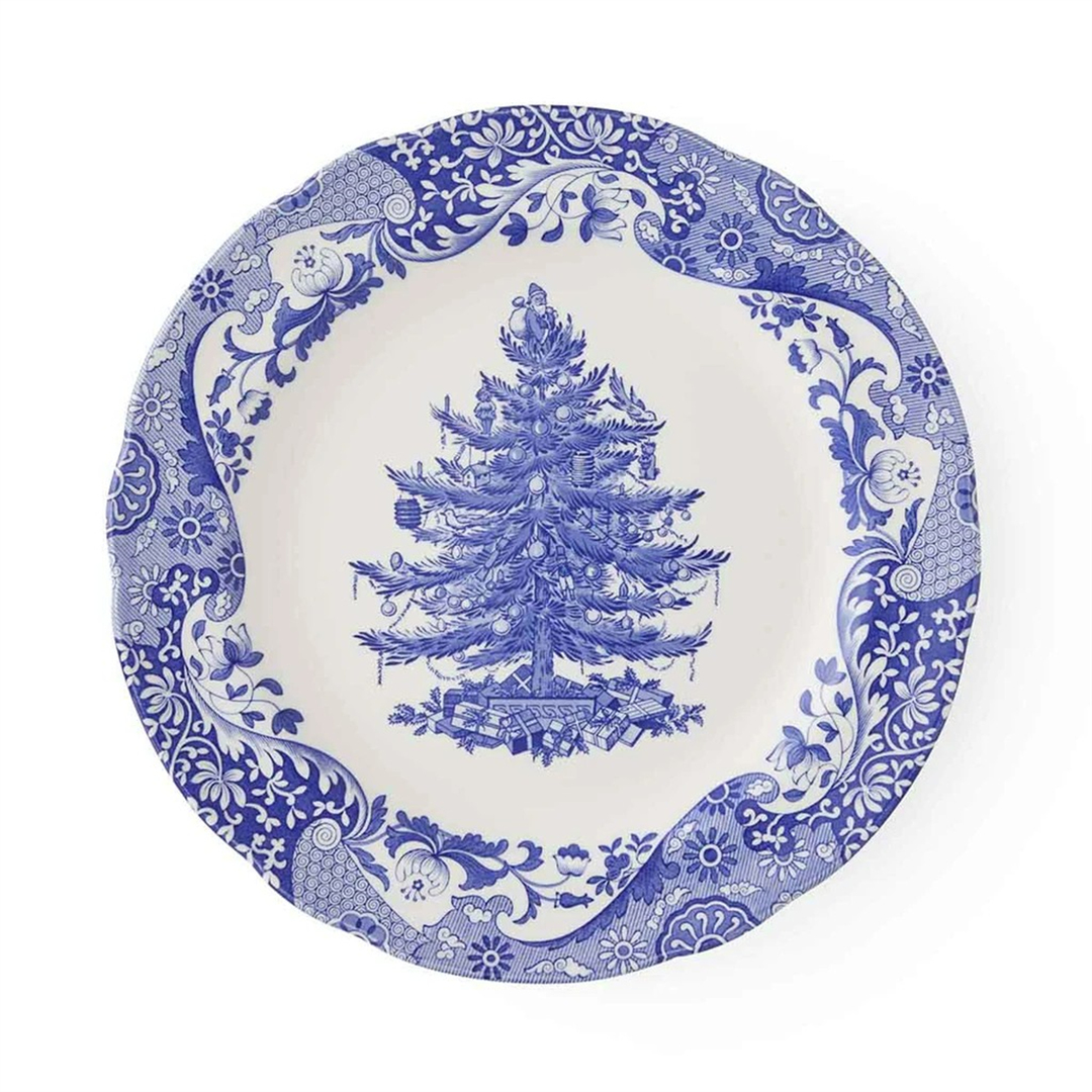 Blue Italian Christmas Yemek tabağı