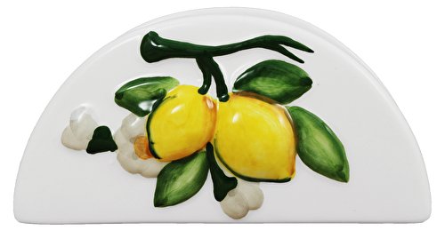 EDELWEISS ITALY Limoni Beyaz Seramik Peçetelik 