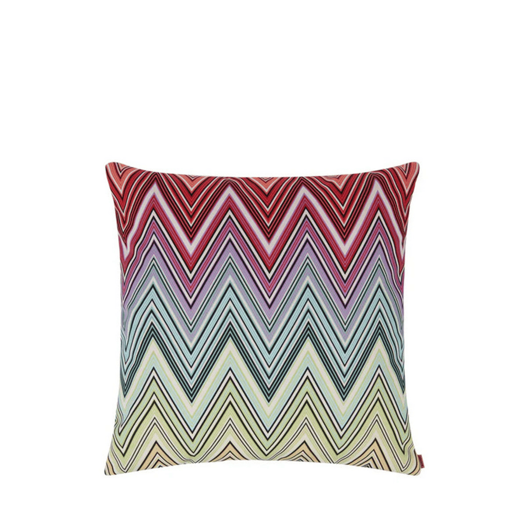 Kew Outdoor Turuncu Çok Renkli Zigzag Desenli Dış Mekan Dekoratif Yastık 40 x 40 cm