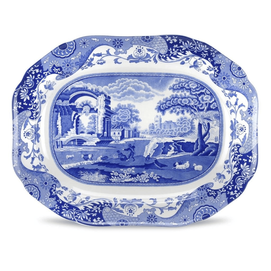 Blue Italian Oval Servis