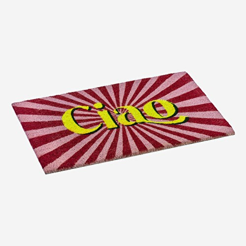 Gift Company Kırmızı Hindistan Cevizi Lifi Ciao Kapı Önü Paspası 45X75 Cm
