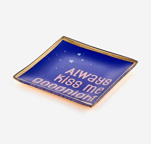 Gift Company Mavi Cam Dekoratif Tabak 10X0,8X10 Cm