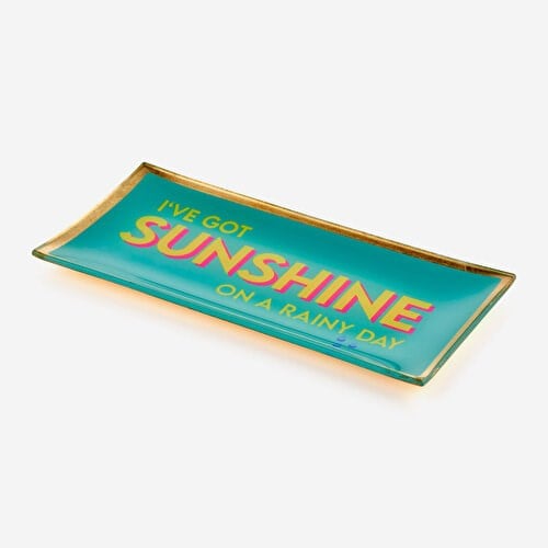 Gift Company Mavi Cam Sunshine Dekoratif Tabak 10X0,8X21 Cm
