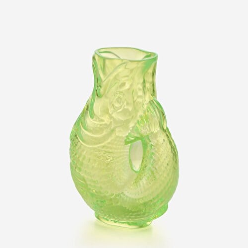 Gift Company Neon Yeşil Cam Fish Vazo 11X7x16 Cm